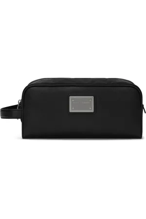 Dolce & Gabbana Taske, Herre, Sort, ONE SIZE, Læder, Sort Læder Toilettaske