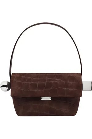 Jacquemus Taske, Dame, Brun, ONE SIZE, Læder, Le Rond Carre Mørkebrun Lædertaske