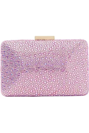 Twentyfour Taske, Dame, Lyserød, ONE SIZE, Uld, Skinnende Niger Clutch med Aftagelig Strop