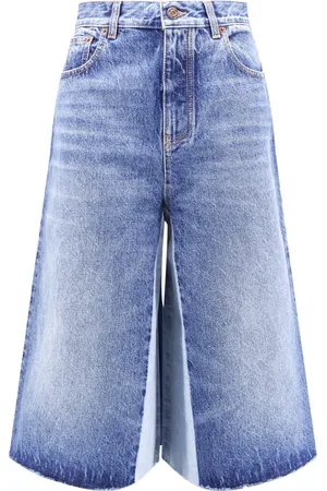 Chloé Shorts, Dame, Blå, S, Denim, Blå Slidte Denim Shorts