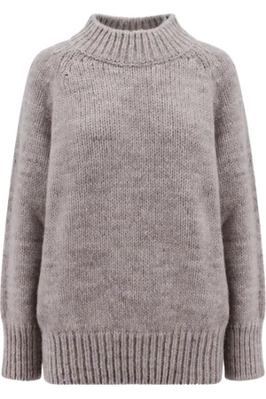 Maison Margiela Strik, Dame, , M, Bomuld, Striktrøje med Oversized Rygsøm