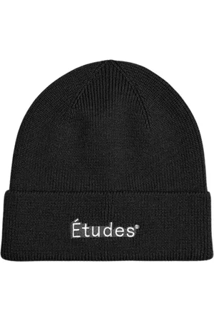 Etudes Tilbehør, Herre, Sort, ONE SIZE, Uld, Stilfuld Vinter Beanie Hat