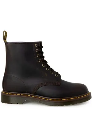Dr. Martens Sko, Herre, Brun, 41 EU, Læder, Amfibiske Læderstøvler med 1,5 cm hæl