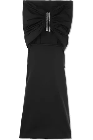Rick Owens Kjole, Dame, Sort, XS, Nylon, Jersey Prong Mini Kjole