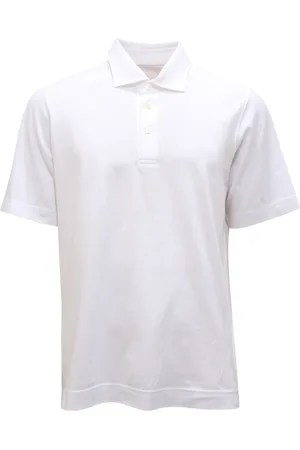Circolo Top, Herre, Hvid, M, Piquet Skjorte i Hvid Optisk