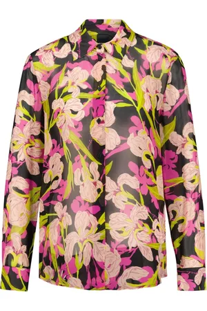 Pinko Bluser & Skjorter, Dame, Flerfarvet, S, Viskosebluse med blomsterprint
