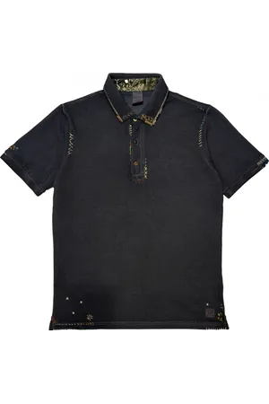 BOB der Bär Top, Herre, Sort, 2XL, Bomuld, Sort kortærmet broderet poloshirt