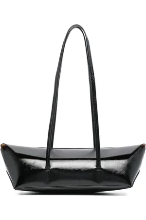 CHRISTOPHER ESBER Taske, Dame, Sort, ONE SIZE, Uld, Sort Foldover Top Håndtaske med Aftagelig Pung