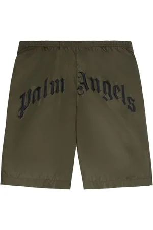 Palm Angels Badetøj, Herre, Grøn, XL, Uld, Fern Beachwear