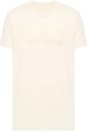 Maison Margiela Top, Herre, Gul, L, Bomuld, Gul Bomuldsjersey T-shirt med Broderet Logo