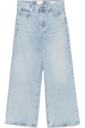 Frame Jeans, Dame, Blå, W26, Bomuld, Wide Leg Baggies Jeans