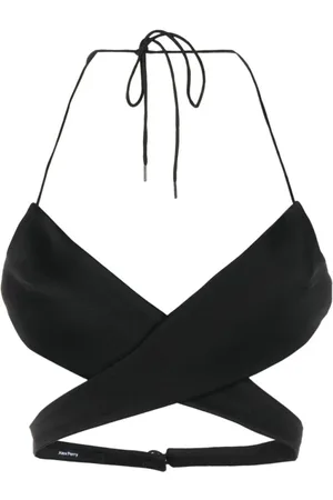 ALEX PERRY Top, Dame, Sort, 2XS, Sort Wraparound Top med Udskæringer