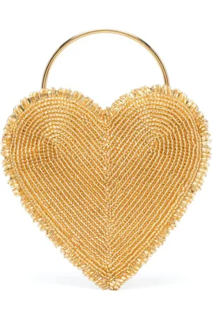 VANINA Taske, Dame, Gul, ONE SIZE, Uld, Guld-tone Top Håndtaske