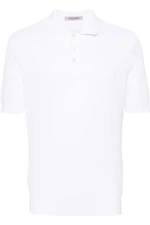 LA FILERIA Top, Herre, Hvid, 4XL, Bomuld, Polo Bluser