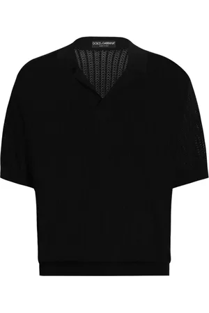 Dolce & Gabbana Strik, Herre, Sort, L, Sort kortærmet sweater