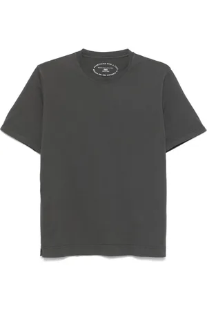 FEDELI Top, Herre, Grå, XL, Bomuld, Crew Neck T-shirt