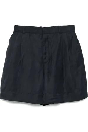 Soeur Shorts, Dame, Blå, XS, Blå Oxford Knappede Shorts
