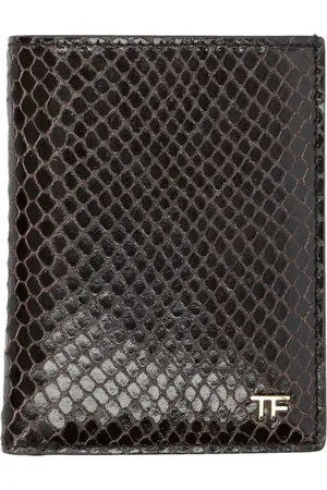 Tom Ford Tilbehør, Herre, Sort, ONE SIZE, Python Print Card Wallet