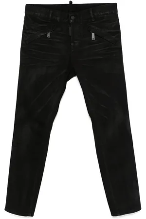 Dsquared2 Jeans, Dame, Sort, M, Denim, Sort Klassisk Jeans med Knaplukning