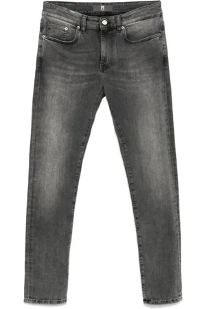 PT01 Jeans, Herre, Grå, W32, Denim, Mørkegrå Denim Jeans med Klassisk Stil