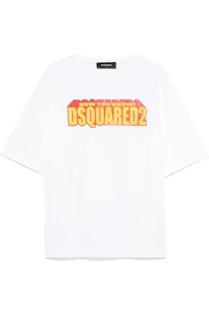 Dsquared2 Top, Herre, Hvid, S, Hvid Crew Neck Kortærmet T-shirt