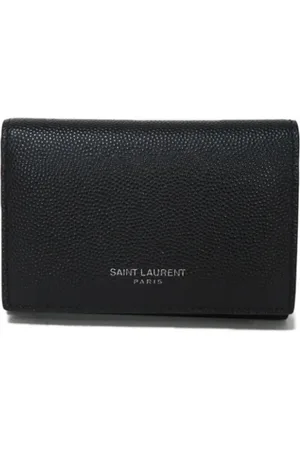 Saint Laurent Pre-owned, unisex, Sort, ONE SIZE, Tyl, Pre-owned Laeder ngleholdere