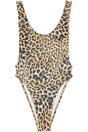 Norma Kamali Badetøj, Dame, Brun, M, Nylon, Lys Beige Scoop Neck Badedragt