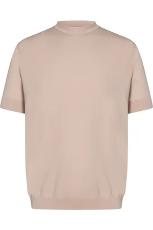 LOW BRAND Top, Herre, Lyserød, M, Nylon, Luksuriøs Crewneck Sweatshirt Intarsia Detaljer