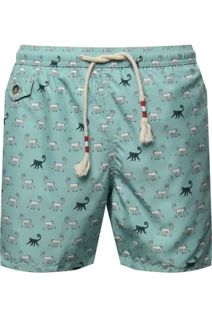 MC2 SAINT BARTH Badetøj, Herre, Grøn, L, Havet Tøj All-Over Print Badeshorts