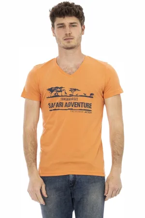 Trussardi Top, Herre, , L, Kortærmet V-hals T-shirt