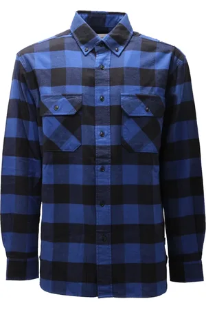 Woolrich Skjorte, Herre, Blå, M, Bomuld, Tung Bomuld Skjorte Alaskan Buffalo Stil