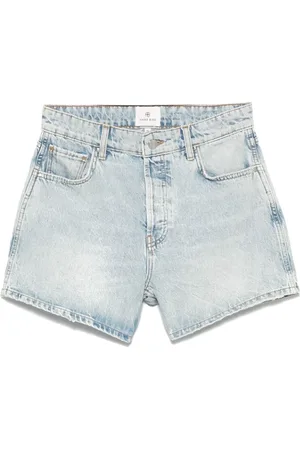ANINE BING Nederdel, Dame, Blå, W26, Denim, Lysblå knapfly Jeans