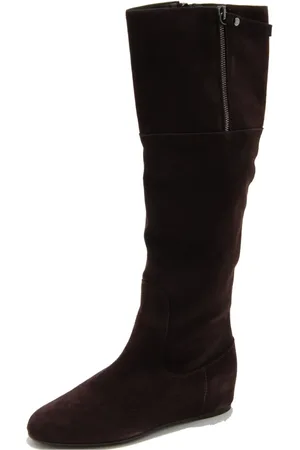 Stuart Weitzman Sko, Dame, Brun, 35 1/2 EU, Suede, Suede støvler til kvinder