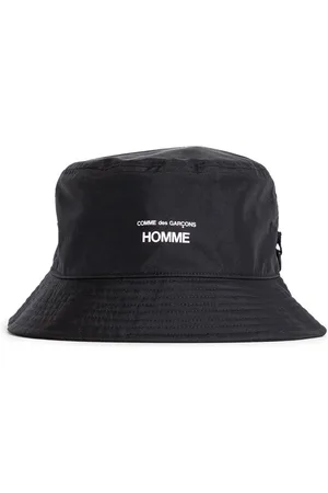 Comme des Garçons Tilbehør, Herre, Sort, ONE SIZE, Nylon, Sort Nylon Spandehat med Logo