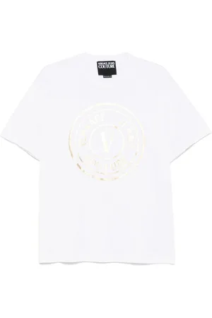 VERSACE Top, Herre, Hvid, XL, Hvid Crew Neck T-shirt
