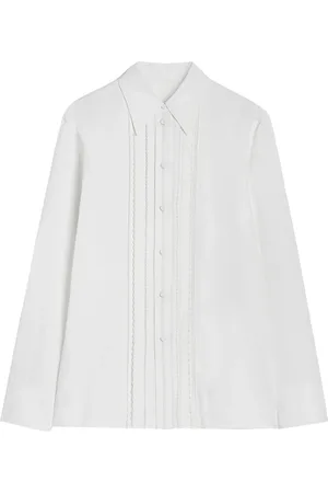 Jil Sander Bluser & Skjorter, Dame, Hvid, XS, Hvid Hør Skjorte med Knapper