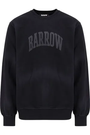 BARROW Sweathshirts & Hoodies, Herre, Sort, L, Bomuld, Sort sweater med rund hals