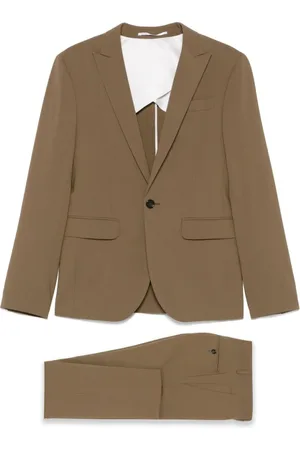 Dsquared2 Jakkesæt, Herre, Brun, L, Valnøddebrun habit med frontknap