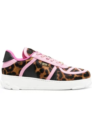 GCDS Sko, Dame, Brun, 37 EU, Uld, Leopard-Print Snøresko