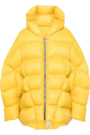 Rick Owens Jakke, Herre, Gul, S, Uld, Gul Padded Goose Down Jakke