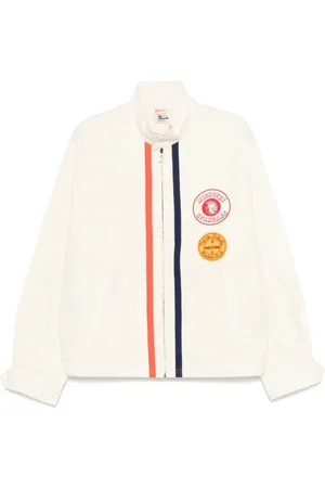 Champion Jakke, Herre, Hvid, XL, Uld, Hvid Lynlås Foran Jakke Elastiske Manchetter