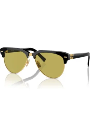 Miu Miu Tilbehør, Herre, Sort, ONE SIZE, Uld, Stilfulde 09Zs Sole Solbriller
