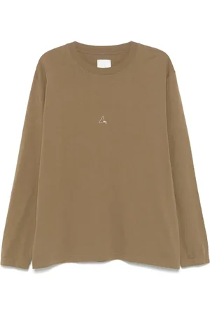 ROA Top, Herre, Brun, S, Olivengrøn Crew Neck Langærmet