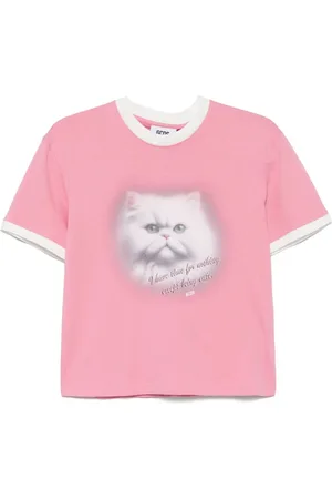 GCDS Top, Dame, Lyserød, S, Bubblegum Crew Neck T-shirt