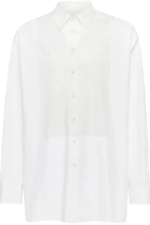 J.W.Anderson Skjorte, Herre, Hvid, L, Uld, Hvid Blonde Panel Skjorte