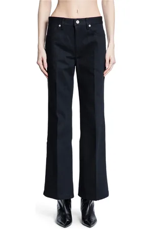 Jil Sander Bukser, Dame, Sort, W25, Denim, Sort Denim Flared Cropped Bukser
