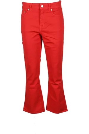 DEPARTMENT FIVE Jeans, Dame, Rød, W27, Bomuld, Stilfulde Jeans i Bomuld Elastan Blanding