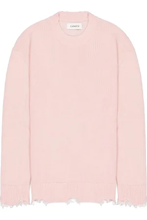 LANEUS Strik, Herre, Lyserød, XL, Lyserød Crew Neck Sweater
