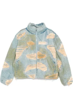 Who Decides War Jakke, Herre, Flerfarvet, 2XL, Denim, Bleach Wash Denim Jakke