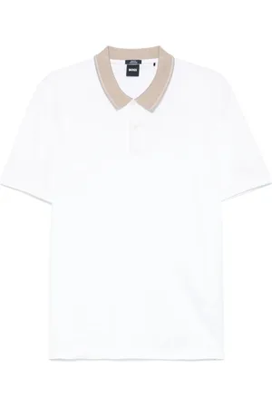 HUGO BOSS Top, Herre, Hvid, 2XL, Hvid Ribstrikket Sweater med Logo Tag